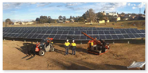 solar ground panels mounted hcb machines